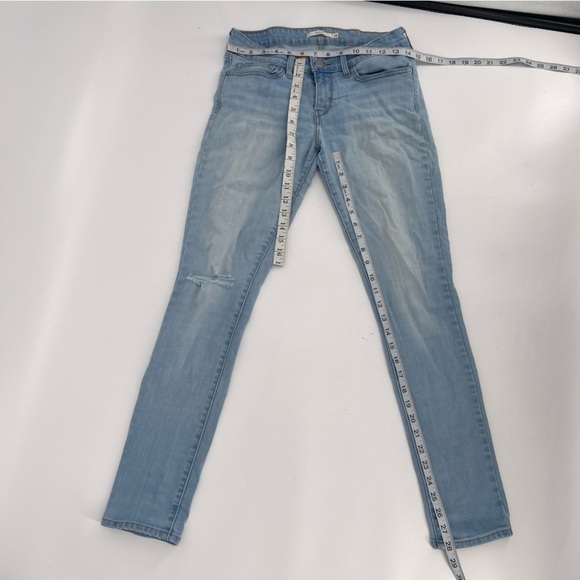 Levi’s 711 Ripped Blue Skinny Jeans Size 29 Women’s - Picture 5 of 8